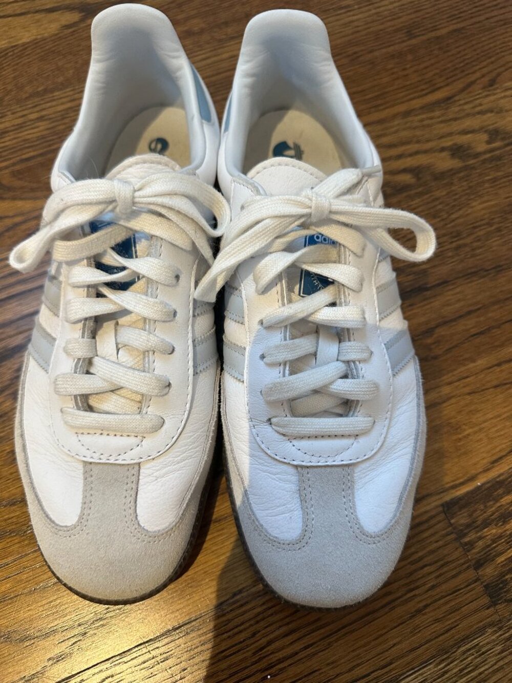 adidas SAMBA OG Sneakers in White-Halo Blue - Picture 6 of 13